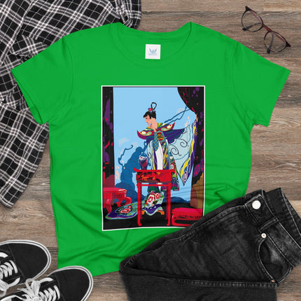 A Visual Journey by Umberto Brunelleschi Women's Midweight Cotton Tee