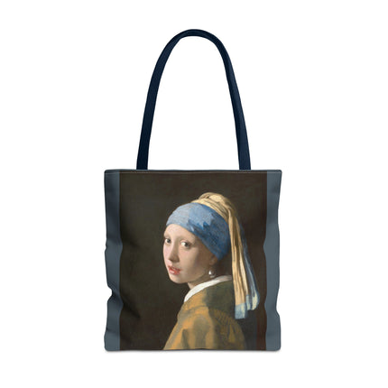 Girl with a Pearl Earring by Johannes Vermeer Tote Bag (AOP)