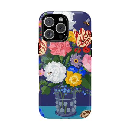 Midnight Floral Bouquet Phone Case – Vibrant Blooms & Enchanted Garden