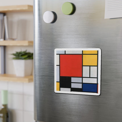 Composition with Red, Yellow, Blue, and Black by Piet Mondrian Die-Cut Magnets (5 Sizes)