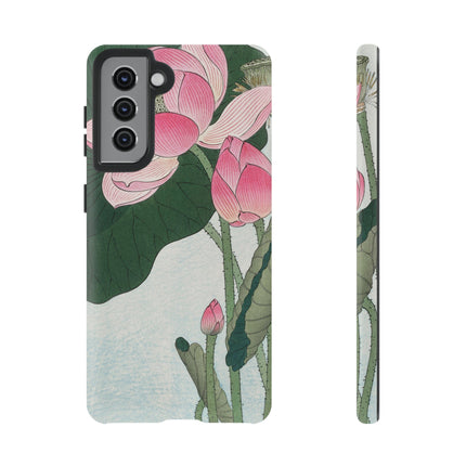 Blooming Lotus Flowers by Ohara Koson Phone Cases