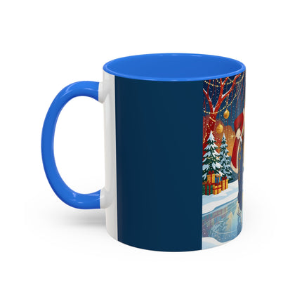 ⛸️🎄 The Christmas Skating Pavilion Colorful Mug – Art Deco Holiday Fantasy