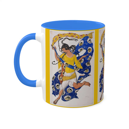 The Butterfly (Costume Design for Anna Pavlova) by Leon Bakst Colorful Mugs, 11oz