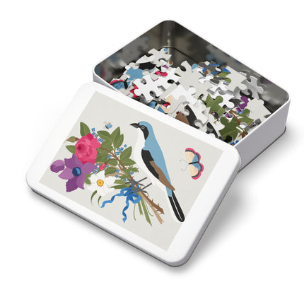 Bluebird & Butterfly Jigsaw Puzzle with Tin