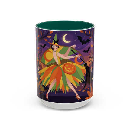 🎃🧙 The Witch Of Jack-O'-Lantern Hollow Colorful Mug – Whimsical Halloween Charm