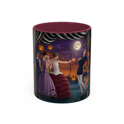 🏹🎃 Cupid's Arrow At Pumpkin Moon Manor Colorful Mug – Romantic Halloween Charm