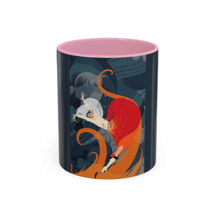 Flame of the Tempest Colorful Mugs – Fiery Storm & Dramatic Elegance