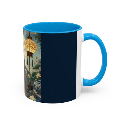 Moonlit Bridge Gentleman Colorful Mug – Imperial Serenity & Moonlit Harmony