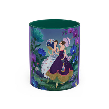 The Ladies Of The Moonlit Garden Colorful Mugs – Art Deco Floral Elegance