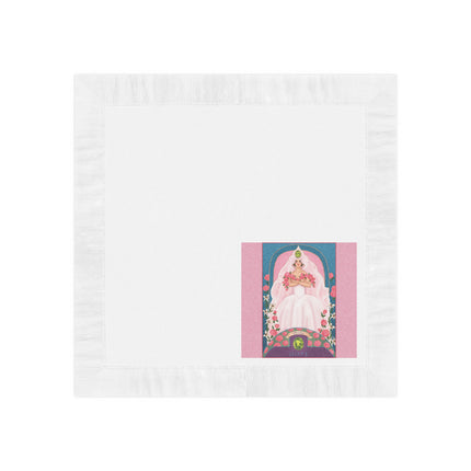 August & Peridot Zodiac White Coined Napkins