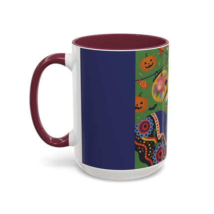 🏮🎃 The Lady Of Halloween Lanterns Colorful Mug – Colorful Art Deco Halloween Charm