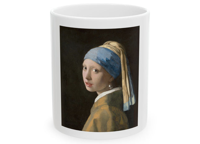 Girl with a Pearl Earring by Johannes Vermeer Ceramic Mug (11oz, 15oz)