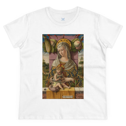 Madonna and Child by Carlo Crivelli Women's Midweight Cotton Tee