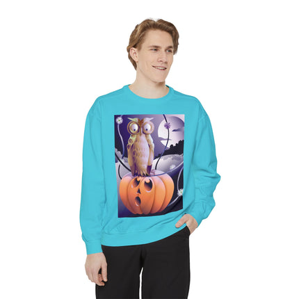 The Startled Pumpkin Unisex Garment-Dyed Sweatshirt