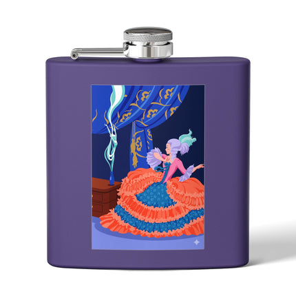 Rococo Stage Siren Flask – Theatrical Grace & Elegant Drama