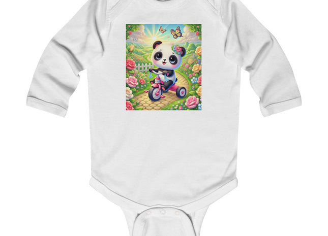 Panda’s Garden Ride Infant Long Sleeve Bodysuit