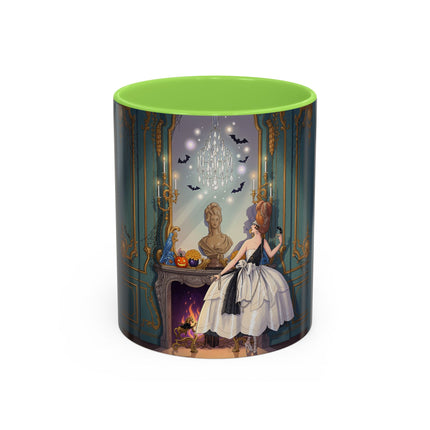 🕯️🎃 The Moonlit Manor Drawing Room Colorful Mug – Elegant Halloween Charm