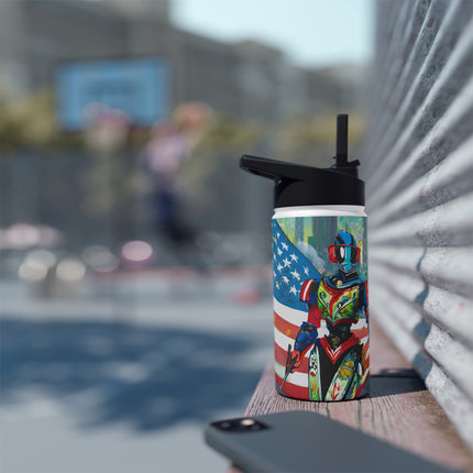 Fashion Cyberpunk CIA Robots Stainless Steel Water Bottle