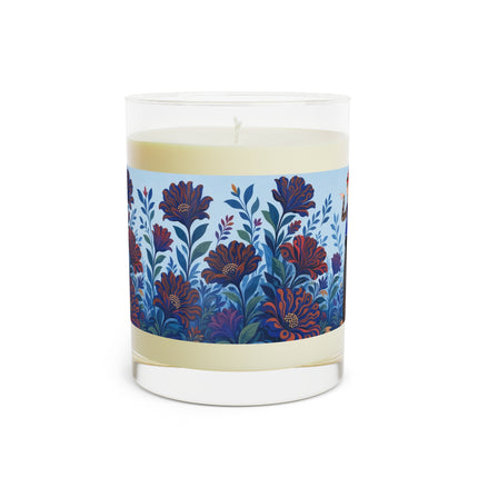 🌺💙 The Sapphire Garden Dancer Scented Candle – Art Deco Floral Whimsy