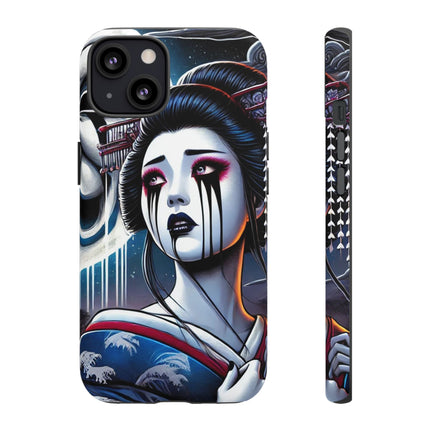 Geisha’s Black Ink Tears Phone Cases
