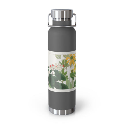 Clerodendrum & Rudbeckia by Tanigami Kônan Copper Vacuum Insulated Bottle, 22oz