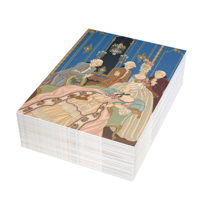 🌹👑 The Dangerous Liaisons Salon Postcards With Envelopes – George Barbier Rococo Elegance