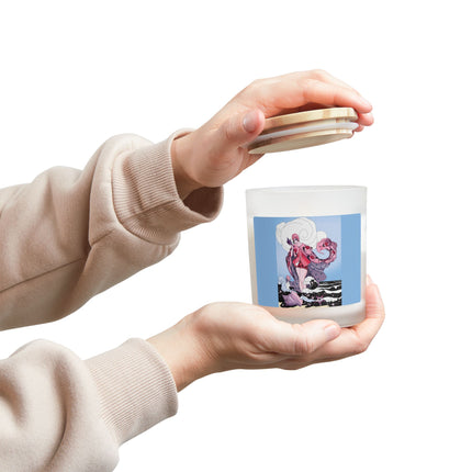 Goddess of the Swirling Sea Frosted Candle