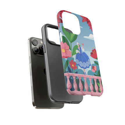 🌺🪭 The Lady Of The Grand Flower Terrace Phone Case – Art Deco Garden Elegance