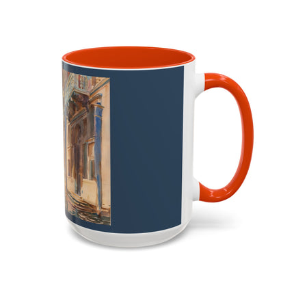 Gondola Moorings on the Grand Canal by John Singer Sargent Colorful Mugs (11oz, 15oz)