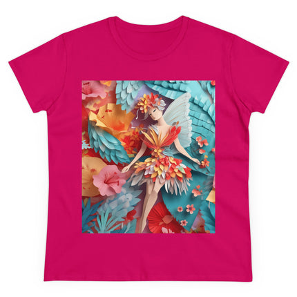 Hibiscus Fairy Women's Midweight Cotton Tee