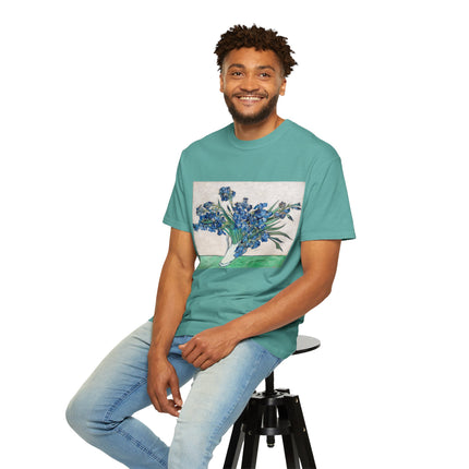Irises by Vincent Van Gogh Unisex Garment-Dyed T-shirt