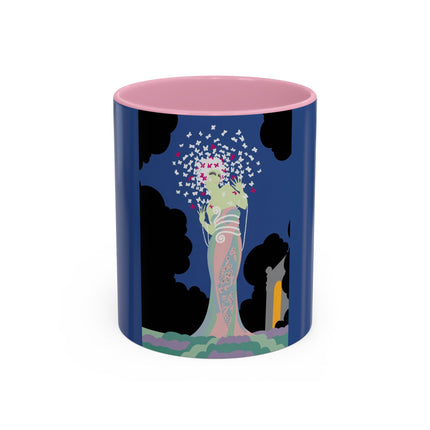 Butterfly Enchantress Colorful Mugs – Ethereal Art Deco Magic & Transformation