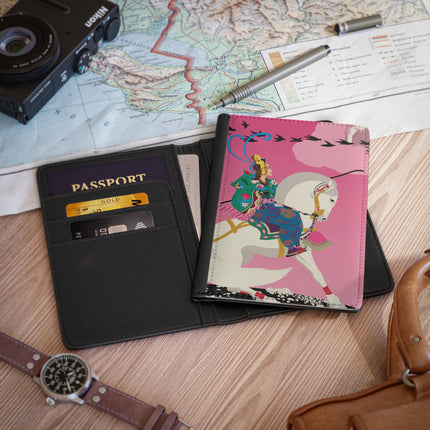 Samurai Princess on the White Steed Passport Cover – Epic Fantasy & Mythic Beauty