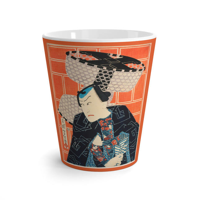 The Actor Kawarasaki Gonjūrō for a Fire Troupe by Tsukioka Yoshitoshi Latte Mug