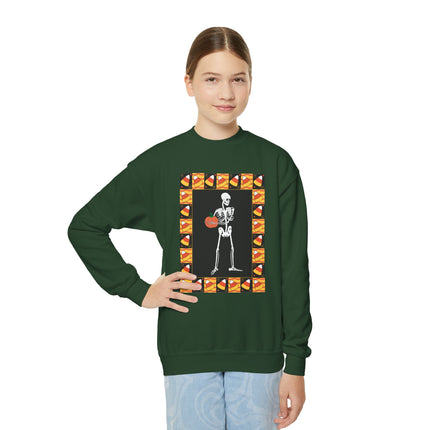 Candy Corn Skeleton Youth Crewneck Sweatshirt