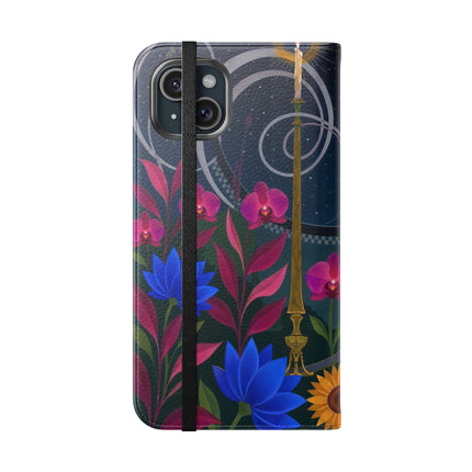 🌙🕯️ The Lady Of The Midnight Garden Flip Case – Art Deco Nocturne