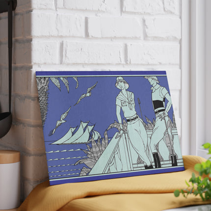Coastal Elegance Glass Cutting Board