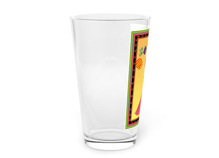 Elegant Holiday Woman with Gifts Glass, 16oz