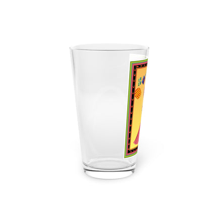 Elegant Holiday Woman with Gifts Glass, 16oz