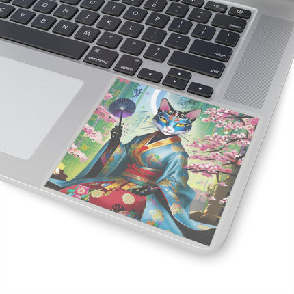 Cyberpunk Geisha Kiss-Cut Stickers (4 Sizes)