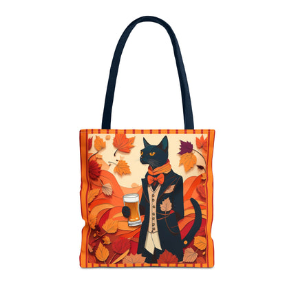 Siamese Cat at an Autumn Harvest Fair Tote Bag (AOP)