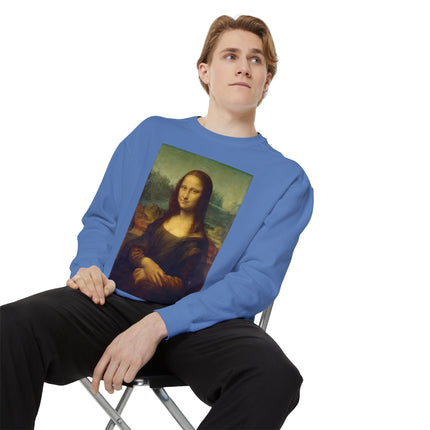 Mona Lisa by Leonardo da Vinci Unisex Garment-Dyed Sweatshirt