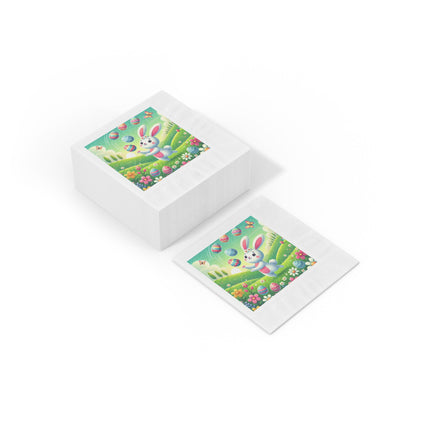 Easter Bunny’s White Coined Napkins