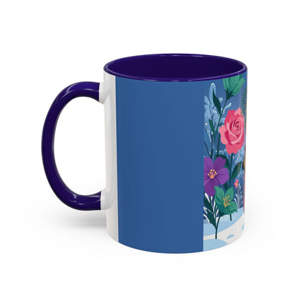 🌹❄️ The Holly Rose Of Winter Colorful Mug – Art Deco Christmas Garden