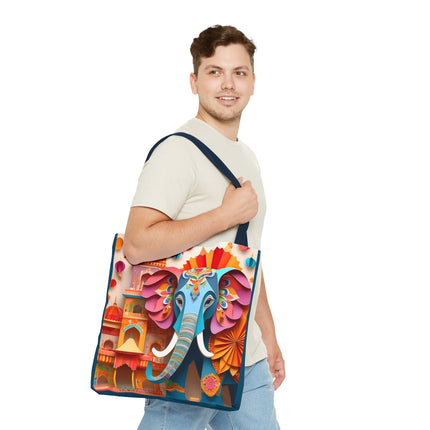 Elephant at an Autumn Festival Tote Bag (AOP)