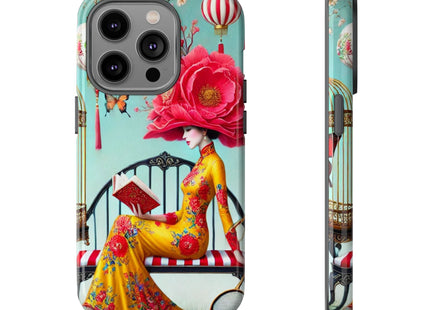 Reading In A Painted Garden Phone Cases