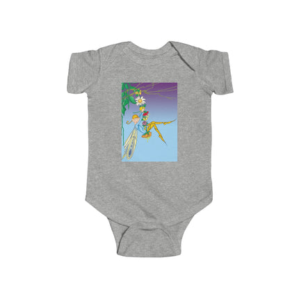 A Fairy’s Delight Baby Bodysuit – Whimsical Flower Swing Fairy Design