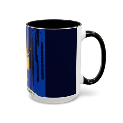 Celestial Melody Colorful Mug (11oz, 15oz) – Musical Grace, Starlit Beauty & Art Deco Elegance