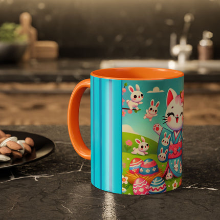 Springtime Kitten’s Easter Joy Colorful Mugs (11oz, 15oz)