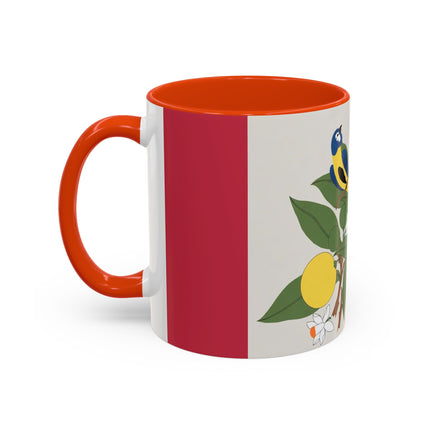Blue Tit & Butterfly Colorful Mugs – Spring Harmony & Delicate Beauty